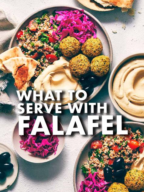 What to Serve with Falafel? (37 Ideas) How To Serve Falafel, What To Eat With Falafel, Recipes With Falafel, Falafel Meal Prep, Meals With Falafel, What To Serve With Falafel, Falafel Lunch Ideas, Falafel Sandwich Recipe, Falafel Toppings