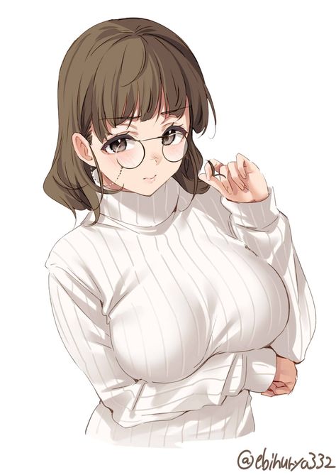 Turtleneck Sweater Drawing, Sweater Shading Drawing, Female Breast Anatomy Drawing, Breast Reference Drawing, Turtleneck Reference, Sweater Reference Drawing, Anime Turtleneck, Sweater Drawing Reference, Turtleneck Drawing