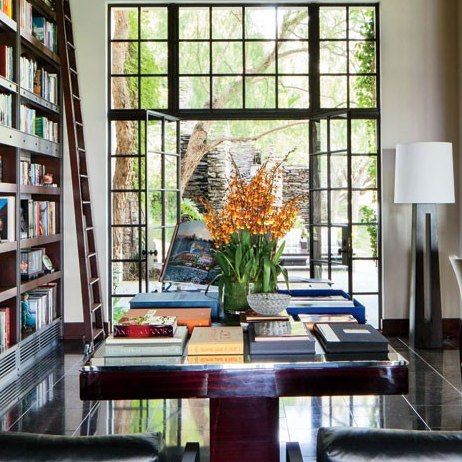 Celebrity Home, Movie Producer, Library Study, Interior Design Minimalist, Home Libraries, Home Library, Architectural Digest, My Dream Home, Home Interior