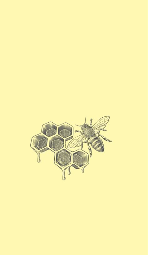 #wallpaper #honey #bee #instagram #minimalist #homescreen #iphone Bees Aesthetic Art, Honey And Bees Aesthetic, Bee Hive Wallpaper, Bumble Bee Wallpaper Iphone, Bumble Bee Iphone Wallpaper, Honey Background Aesthetic, Honey Bee Wallpaper Iphone, Aesthetic Bee Wallpaper, Bee Lockscreen