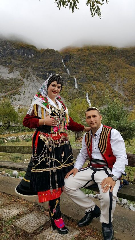 Albania City, Albanian Traditional Clothing, Albanian Clothes, Albanian Traditional, Albanian Clothing, Culture Clothes, Albanian Culture, Cultural Fashion, Clothing Embroidery