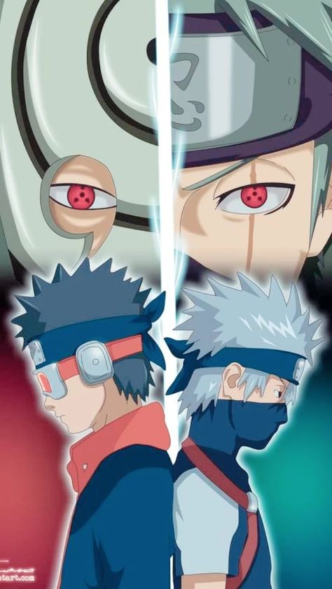 Poster Manga, Kakashi Obito, Kakashi And Obito, Album Cover Wallpaper Collage, Anime Picture Hd, Naruto Wallpapers, Shippuden Sasuke, Naruto And Sasuke Wallpaper, Best Anime Drawings