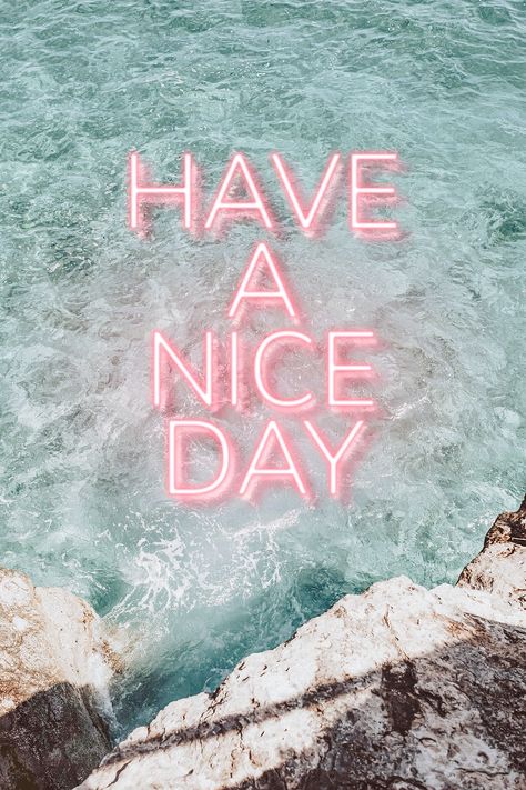 HAVE A NICE DAY word pink neon typography | free image by rawpixel.com / nook Word Typography, Salon Aesthetic, Neon Typography, Neon Beach, Hello Word, Dream Word, Capital Alphabet, Neon Quotes, Neon Words