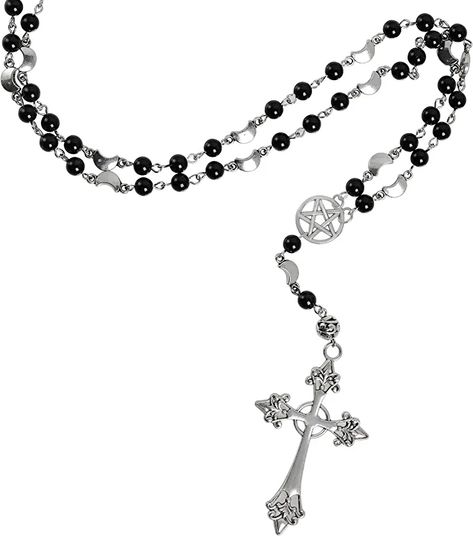 Gothic Bead Cross Necklace, Cross Choker, Layered Cross Choker Necklace, Black rosary 4.5 out of 5 stars 316 ratings Lowest price in 30 days -19% $12.99 Was: $15.99 FREE Returns Bead Cross Necklace, Gothic Cross Necklace, Goth Outfit Inspo, Black Rosary, Grunge Necklace, Choker Necklace Black, Cross Choker Necklace, Layered Crosses, Bead Cross