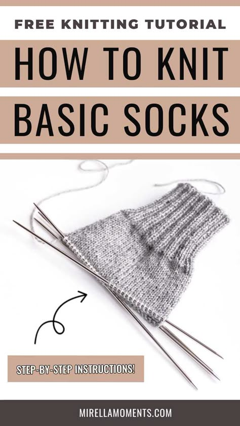 Knitting Patterns Free Socks Beginner, Knitted Socks Pattern For Beginners, Mens Knit Sock Pattern Free, Nimble Needles Socks, How To Knit A Sock For Beginners, Beginners Sock Knitting Pattern, Easy Knitted Socks Free Pattern, Knitted Sock Patterns Free Easy, Free Sock Knitting Patterns For Beginners