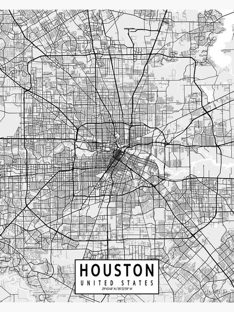 "Houston City Map of Texas, USA - Light" Poster by deMAP | Redbubble Houston Map, Map Of Texas, Light City, Houston City, Diy Travel Journal, Texas Map, Lighted Canvas, Diy Travel, Travel Diy