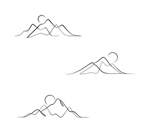 Bison Line Tattoo, Dainty Outdoor Tattoos, Blue Ridge Mountain Tattoo Simple, Mountain Wave Tattoo Simple, Simple Mountains Tattoo, Mountain Line Drawing Simple, Mountain Range Line Tattoo, Simple Hiking Tattoo, Simple Line Mountain Tattoo