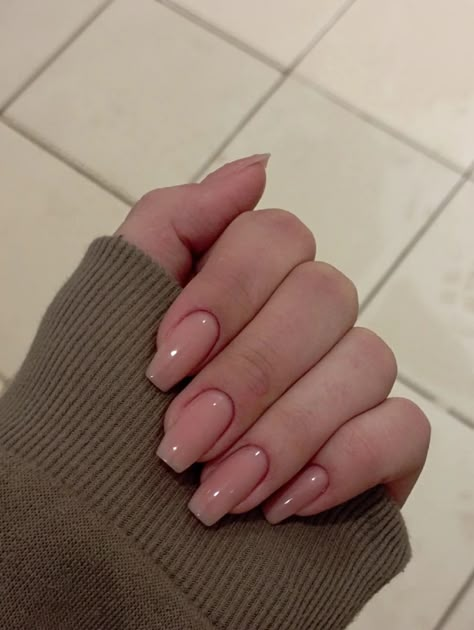 Basic Valentines Day Nails Short, Wow Nails, Subtle Nails, Basic Nails, Casual Nails, Blush Nails, Soft Nails, Neutral Nails, Girls Nails