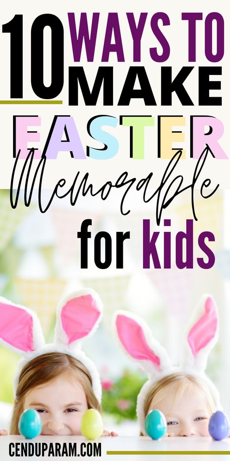 Looking to make some fun Easter memories with the kids this year? Check out this list of Easter activities for kids including the traditional stuff like Easter Egg hunts and some more not so traditional Easter fun! Lots of different ways to make memories with your kids and celebrate Easter as a family and maybe even start a few new Easter traditions to continue on for years to come. #EasterActivities #EasterTraditions #EasterWithKids #EasterFun Easter Crafts For Kids Diy, Diy Easter Baskets For Kids, Easter With Kids, Diy Easter Baskets, Easter Baskets For Kids, Easter Bunny Craft, Easter For Kids, Baskets For Kids, Bunny Craft