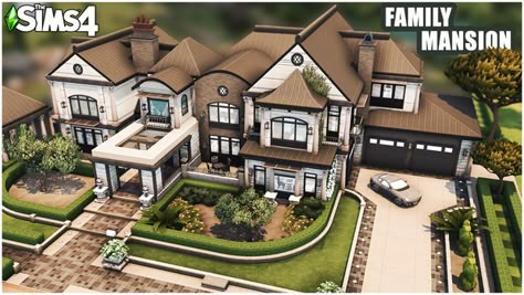 Sims 4 Family Mansion, Sims 4 House Patreon, Sims 4 Family Home, Sims 4 Family House, Sims 4 Building Ideas, Sims 4 Houses Layout, Family Mansion, Sims 4 House Ideas, Luxurious Mansion