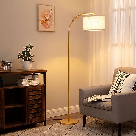 A graceful visual addition to your room aesthetic by the sophisticated touch of this floor lamp; with elegant Velcro lampshade and arc lamp pole, the modern floor lamp creates a soft and natural ambience for your sofa beside, reading corner, lounge, bedroom, sitting room, ect. Floor Standing Lamp Living Rooms, Floor Lamps Aesthetic, Neutral Living Room Floor Lamp, Standing Lamp Aesthetic, Bedroom Standing Lamp, Living Room Floor Lamp Ideas Inspiration, Lamp Stand Ideas, Floor Lamp Aesthetic, Corner Lamps Living Room