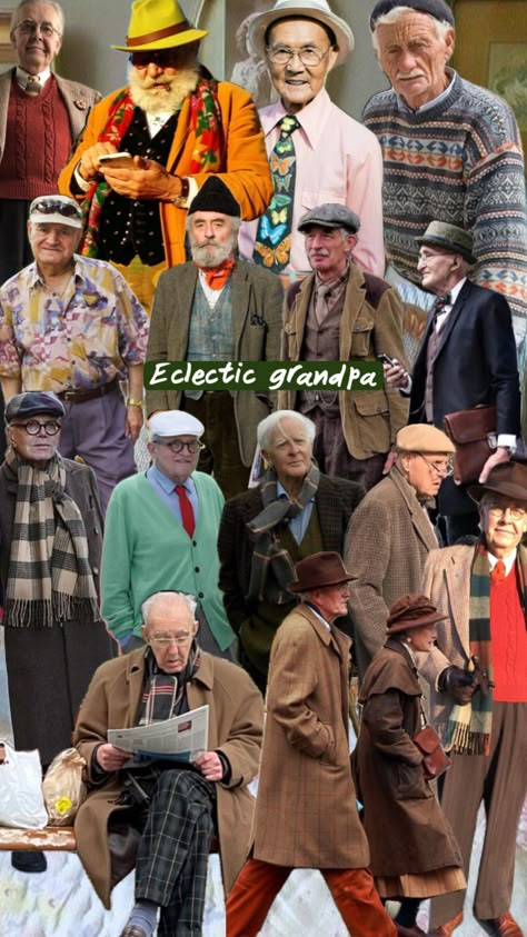 Grandpa Clothes Aesthetic, Grandpa Fashion Aesthetic, Grandpa Outfit Aesthetic, Grandpa Outfit Men, Grandpa Sweater Outfit, Butch Outfits, Grandpa Aesthetic, Grandpa Fashion, Grandpa Outfit