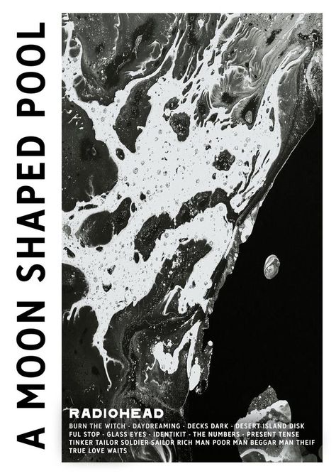 Radiohead Poster, Life Recently, True Love Waits, Rock Poster Art, Cool Album Covers, Music Poster Design, Typography Poster Design, Poster Room, Band Posters