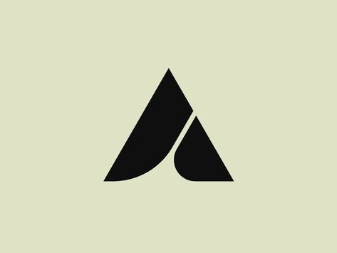 Letter A Logo / Navy Logo / Triangle Logo / Airbus Ventures... Letter A Mountain Logo, Logo With Triangle, A And T Logo, Logo Triangle Design, Triangle Design Graphics, Letter A Logo Design Ideas, Double A Logo, A Logo Design Letter, Angle Logo