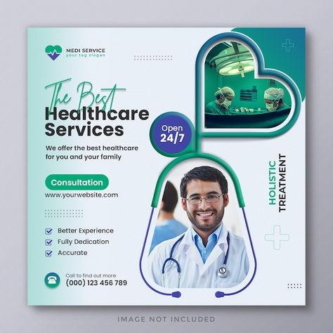 Creative Medical Social Media Design, Hospital Banner Design Ideas, Medical Creative Ads Design, Medical Poster Design Ideas Creative, Pharmacy Flyer Design, Pharmacy Banner Design, Health Care Social Media Post, Health Social Media Design, Healthcare Poster Design