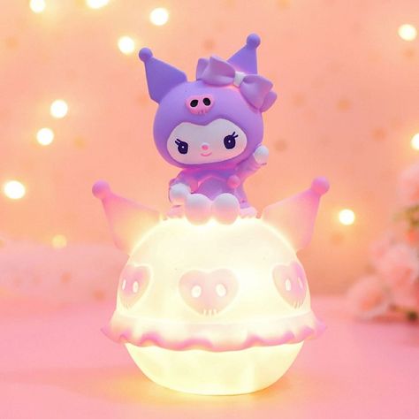 💜 Kuromi Moon LED Night Light 💜 LlNK lN BlO #kuromi #kuromicore #kuromilover #lamp Cartoon Moon, Beauty Bedroom, Bedroom Night Light, Bedtime Reading, Sanrio Kuromi, 3d Cartoon, Cartoon Character Design, Sanrio Characters, Soft And Gentle