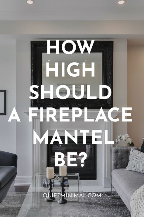 Fireplace Mantel Proportions, Fireplace Mantel Surround Ideas, Lower Fireplace Mantle, Fireplace Mantel Measurements, Two Tone Fireplace Mantle, Square Mantel Fireplace Mantles, High Fireplace Mantle, Standard Mantle Height, Height Of Mantle Above Fireplace