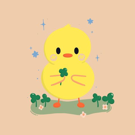 I don’t believe in luck, but here’s a lucky duck to brighten up your day ☺️ #duck prompt for #doodleadaymarch Duck Drawing, A Days March, Lucky Duck, March 5, Digital Art Tutorial, Funny Animals, Digital Drawing, Doodles, Drawings