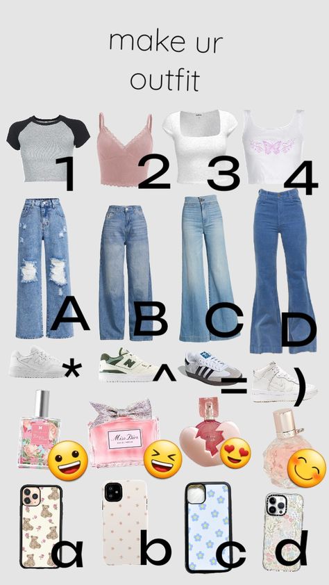 make yr own outfit (comment what you choose) Make Your Own Outfit Game, What To Wear On Wednesday, Chose Your Outfit, Outfit Picker, Make Your Own Outfit, Choose An Outfit, Pick Your Outfit, Choose Your Outfit, Make An Outfit