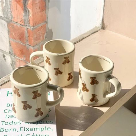 Shop Teddy Bear Mug Cozy Cute Room … and other curated products on LTK, the easiest way to shop everything from your favorite creators. Cartoon Breakfast, Tea Cartoon, Aesthetic Cups, Bear Ceramic, Diy Pottery Painting, Random Objects, Bear Mug, Cappuccino Mugs, Beige Ceramic