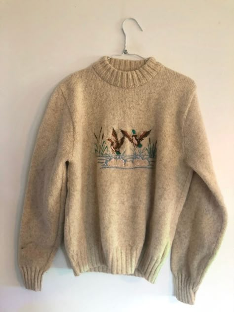 Duck Sweater, Cottagecore Cardigan, Her Drawing, School Homework, Cute Duck, Outfit Goals, Mode Vintage, Dream Clothes, Sweater Weather