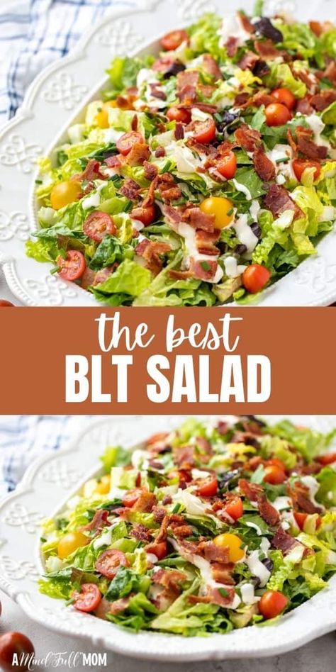 Best Blt, Blt Salad Recipe, Classic Blt Sandwich, Blt Recipes, Lettuce Salad Recipes, Lettuce Recipes, Blt Salad, Blt Sandwich, Creamy Dressing