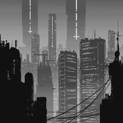 ArtStation - Commission The Proximity Assembly Art Cover City Drawing Background, How To Draw Skyscrapers, How To Draw Cities, How To Draw Cityscape, Building Background Drawing, City Buildings Drawing, City Background Drawing, City Landscape Drawing, Skyscraper Drawing