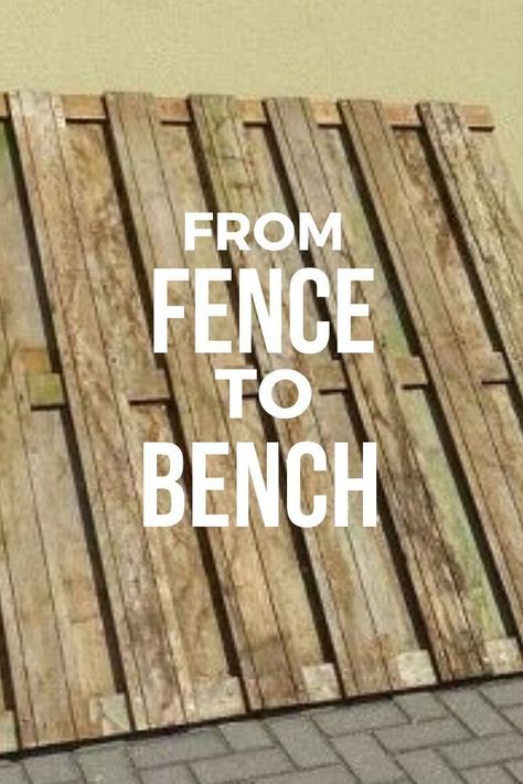 Enjoy the cool Summer breeze with these repurposed outdoor seating idea using an old fence. This Cheap outdoor bench DIY project is a great way to decorate your backyard, porch or deck on a budget. #hometalk Leftover Fence Board Ideas, Old Fence Wood Projects, Garden Makeover On A Budget, Outdoor Bench Diy, Deck On A Budget, Fence Board Projects, Upcycled Fence, Old Fence Wood, Diy Outdoor Bench