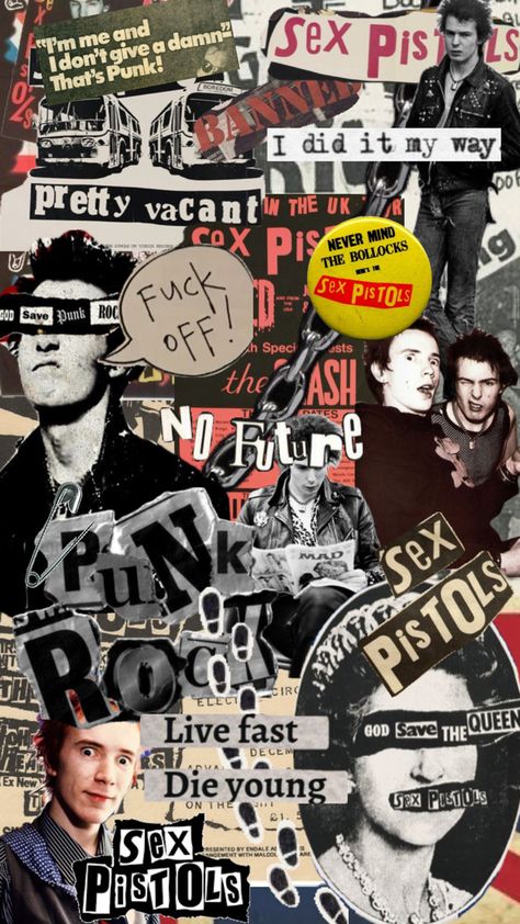 Punk Rock Wallpaper, Punk Graphic Design, Punk Collage, Rock Collage, Punk Wallpaper, Save Rock And Roll, Punk Culture, Punk Poster, Punk Patches