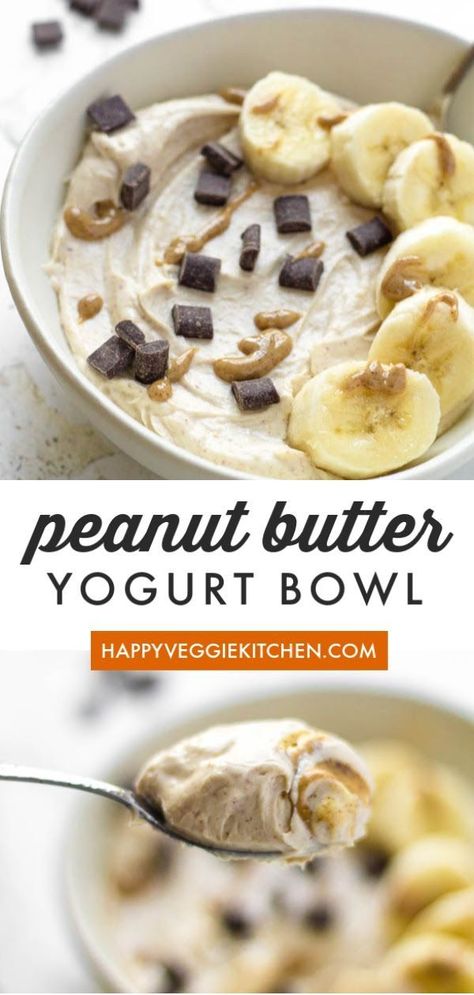 Peanut Butter Yogurt Bowl, Yogurt Bowl Recipe, Packed Snacks, Peanut Butter Yogurt, Protein Packed Snacks, Healthy Food Facts, Yogurt Bowl, Yogurt Recipes, Healthy Diet Recipes