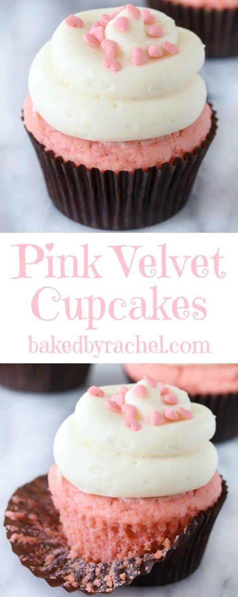 Pink Velvet Cupcakes, Valentines Recipes Desserts, Cheese Frosting Recipe, Coconut Dessert, Cupcakes With Cream Cheese Frosting, Cupcakes Ideas, Brownie Desserts, Cream Cheese Frosting Recipe, Valentine Desserts