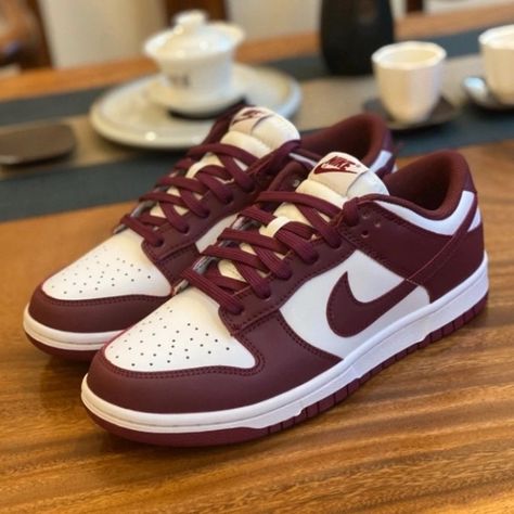 Nike Dunk Burgundy sneakers for women Nike Burgundy Shoes, Burgundy Dunks, Burgundy Nike Shoes, Burgundy Nike, Maroon Shoes, Burgundy Nikes, Burgundy Sneakers, Wishlist 2024, Burgundy Shoes