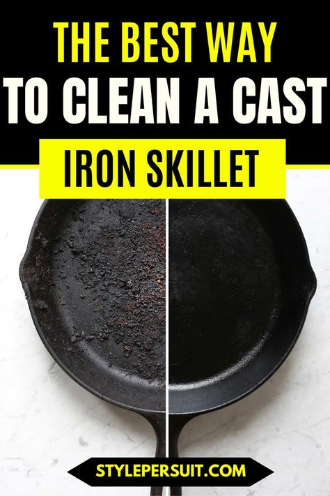 Cleaning a cast-iron skillet can seem daunting due to its unique properties, but with the right techniques, you can keep your skillet in excellent condition. Checkout a step-by-step guide on how to clean a cast-iron skillet: Restoring Cast Iron, Cleaning Rusty Cast Iron, Cleaning Cast Iron, Rusty Cast Iron Skillet, Season Cast Iron, Clean Cast Iron, Cleaning Cast Iron Pans, Restore Cast Iron, Cleaning Cast Iron Skillet