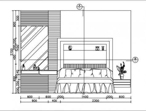 Bedroom interior design project detail dwg file Sectional Elevation, Bedroom Layout Design, Interior Design Masters, Double Bed Designs, Elevation Drawing, Tropical Bedrooms, Architecture Portfolio Design, Interior Architecture Drawing, Ceiling Design Living Room