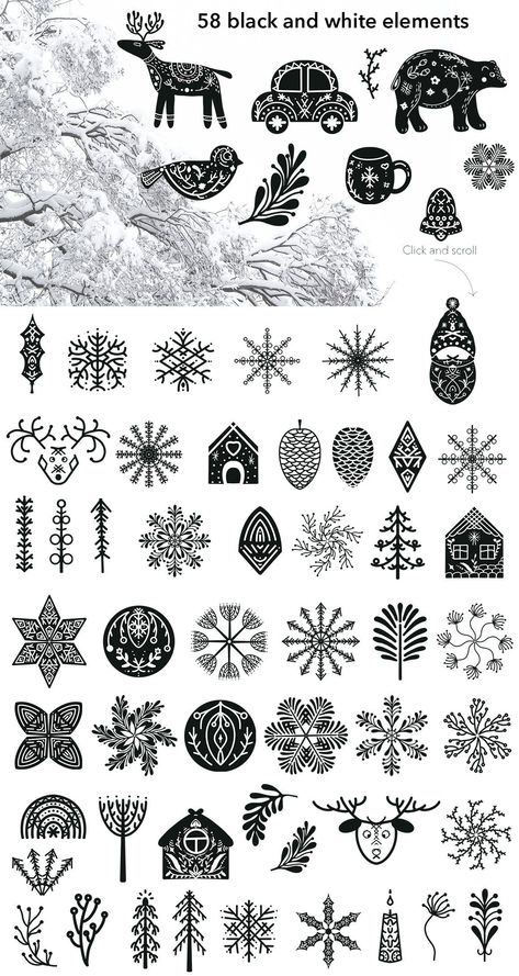 Modern Scandi Christmas decor for a cozy winter home. Minimalist, stylish, and warm. Decorate your home for the holidays with our favorite Scandinavian Christmas Scandi Christmas Ornaments, Scandi Christmas Illustration, Scandinavian Christmas Tree Ornaments, Nordic Drawings, Scandi Logo, Christmas Block Print, Christmas Lino Print Ideas, Winter Doodles, Linocut Christmas