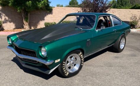 Here's a 1972 Chevrolet Vega GT without the most offending Vega component - its original engine. This Chevy has a seriously modded V8 powertrain! Chevy Vega, Chevrolet Vega, Chevy Muscle Cars, Zoom Zoom, Barn Finds, Muscle Cars, How To Look Pretty, Race Cars, Chevy