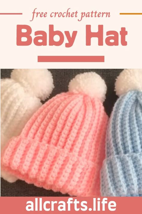 Colorful Crochet Baby Hat Pattern In Four Sizes Crochet Patterns For Newborns Free, Crochet Baby Boy Hats Newborn Free Pattern, Free Crochet Hat Patterns For Babies, Free Crochet Pattern For Baby Hats, Crochet Hats Free Pattern Baby, Baby Hats Crochet Free, 0-3 Month Crochet Hat Pattern Free, Free Baby Beanie Crochet Pattern, Crochet Premie Hats Free Pattern