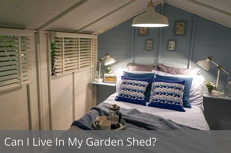 Can I Live in my Garden Shed? | Waltons Blog | Waltons Shed Bedroom Ideas, Guest Shed, Bedroom Shed, Shed Bedroom, Guest House Shed, Shed Room, Bunkie Ideas, Shed Guest House, Tiny Guest House