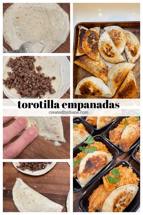 Corn Tortilla Empanadas, Tortilla Empanadas, Flour Tortilla Recipe Meals, Fried Empanadas Recipe, Stuffed Tortillas, Empanadas Easy, Taco Empanadas, Dessert Empanadas Recipe, Bolillo Recipe