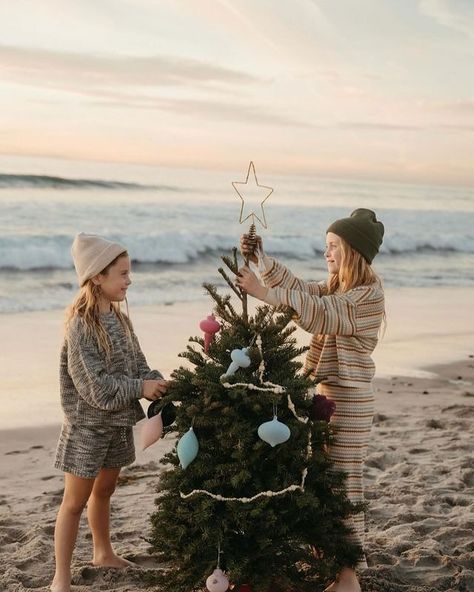 Tropical Christmas Photoshoot, Florida Christmas Card Photo Ideas, Christmas Photos On Beach, Beach Santa Photos, Beach Christmas Photos, Christmas Beach Family Photos, Christmas Beach Pictures, Christmas Beach Photoshoot, Beach Christmas Card Photo