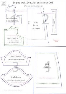 Frills and Flares: Free Printable PDF Sewing Patterns Free Doll Clothes Sewing Patterns, Free Doll Dress Pattern, American Girl Doll Sewing Patterns Free, Sew Doll Clothes Pattern Free Printable, Pattern For Doll Clothes, Free American Girl Doll Clothes Patterns, American Girl Doll Clothes Patterns Free, Dolls Clothes Patterns Free, American Doll Clothes Patterns Free