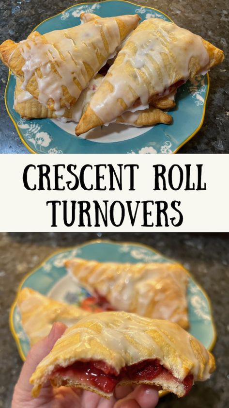 Crescent Rolls With Pie Filling, Crescent Roll Turnovers, Easy Dessert Recipes Crescent Rolls, Quick Crescent Roll Recipes, Pillsbury Apple Turnovers, Peach Turnovers Crescent Rolls, Croissant Apple Turnovers Crescent Rolls, Pillsberry Crescent Roll Recipes, Pillsbury Crescent Roll Recipes Breakfast