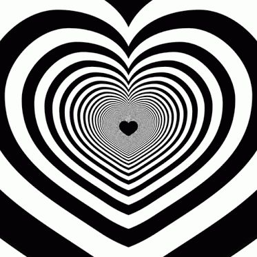 ✺Hypnotic•Black•White•GiF✺ White Gif, Very Sleepy, Cool Illusions, Cool Optical Illusions, Heart Gif, Optical Illusions Art, Optical Art, I Love Heart, Heart To Heart