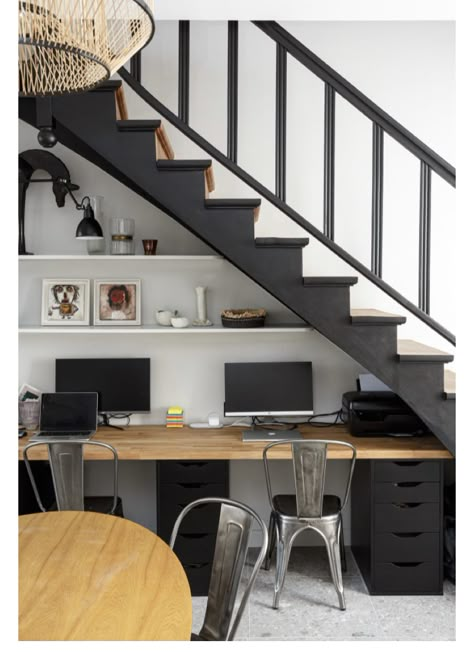 Under Stairs Conversion, Desk Under Stairs, Office Under Stairs, Under Stairs Space, Stairs Office, Under Stairs Nook, Room Under Stairs, Stair Nook, Under Stairs Storage