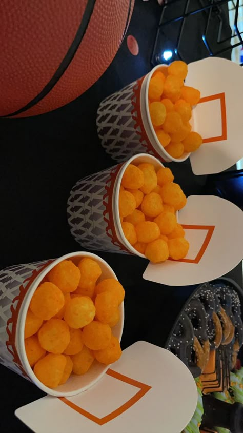 Space Jam Birthday Party Food Ideas, Basketball Theme Birthday Party Games, 3 Pointer Basketball, Basketball Birthday Party Games, Basketball Food Ideas, Kobe Bryant Birthday Theme, Sweet 16 Basketball Theme, Kids Basketball Party, Boys 15 Birthday Party Ideas