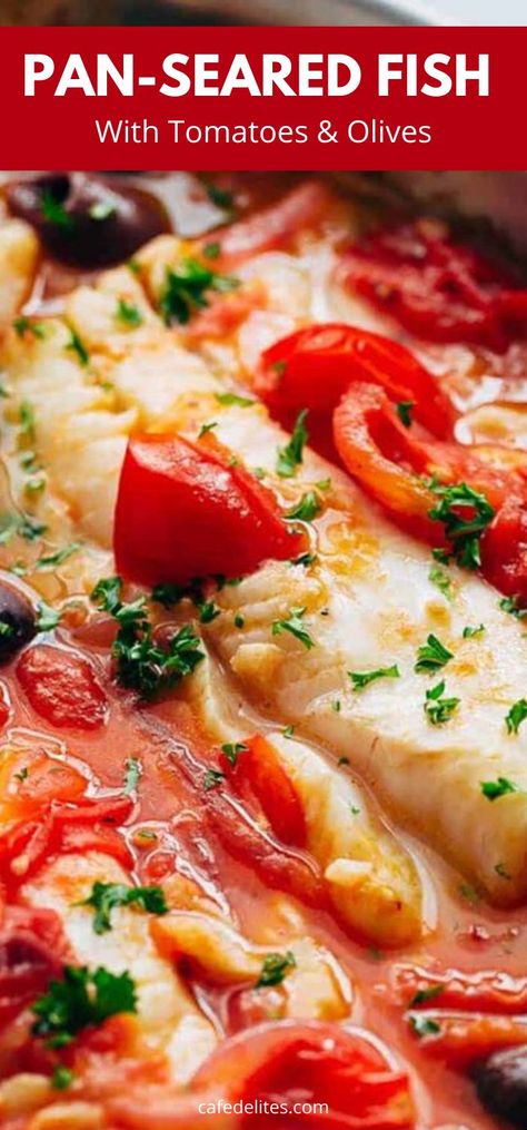 Pan Seared Fish, Cafe Delights, Filet Recipes, Seafood Dinner Ideas, 20 Minute Meals, Haddock Recipes, Fish Fillet Recipe, Healthy Seafood Recipes, Pasta Shrimp