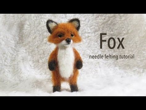 Felting Tutorial, Needle Felted Fox, Needle Felting Tutorial, Needle Felting Diy, Felt Fox, Wool Animals, Needle Felting Tutorials, Needle Felting Projects, Felting Tutorials