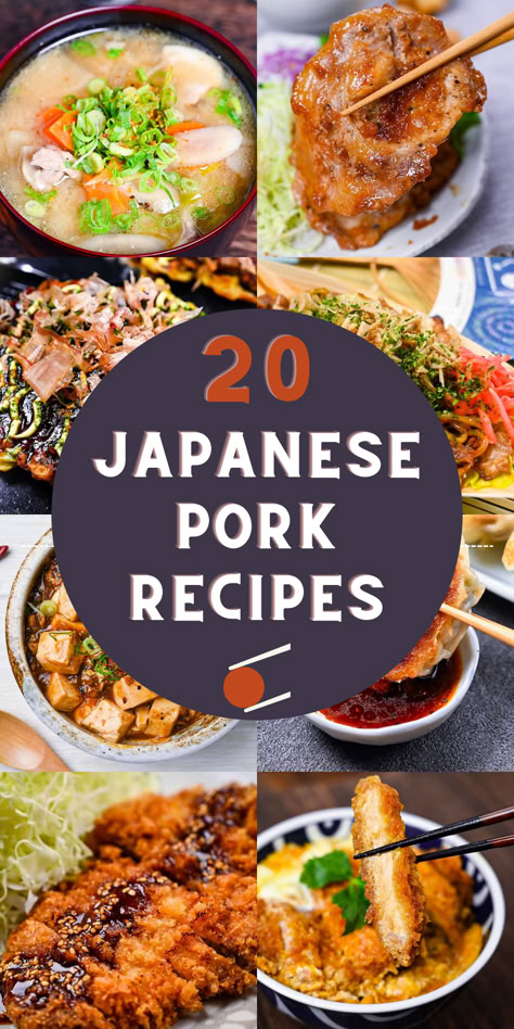 This pin is a comprehensive collection of 20 Japanese pork recipes, showcasing the versatility and rich flavors of pork in Japanese cuisine. It includes a variety of dishes, from classic favorites like Tonkatsu and ginger pork. Each recipe is presented with easy-to-follow instructions and tips, making them accessible to cooks of all skill levels. The pin aims to provide readers with a taste of authentic Japanese pork dishes, suitable for various occasions. Japanese Pork Recipes, Japanese Food Traditional, Japanese Food Bento, Authentic Asian Recipes, Japanese Dinner, Asian Pork, Easy Japanese Recipes, Japanese Recipe, Food Asian