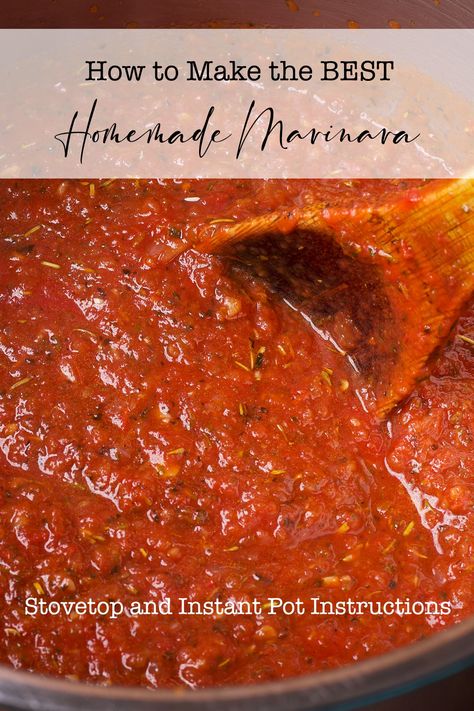 The Best Homemade Marinara Sauce Clean Spaghetti Sauce, How Do You Make Marinara Sauce, Rustic Marinara Sauce, Best Homemade Sauce, Marinara From Tomato Paste, Homemade Marinara Sauce For Lasagna, Homemade Canned Marinara Sauce, Best Italian Marinara Sauce, Marinara From Tomato Sauce