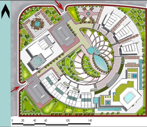 Site Plan Render Photoshop Architecture, Site Plan Architecture, Campus Plan, Site Plan Rendering, Site Plan Drawing, Plan Rendering, Site Plan Design, Architecture Site Plan, Landscape Architecture Plan